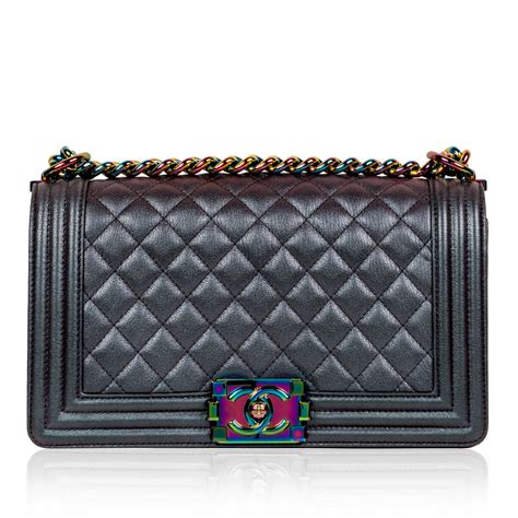 iridescent boy bag chanel